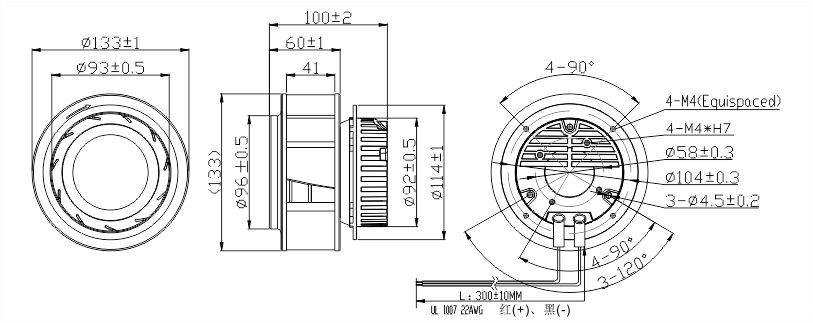 315v直流kaiyun体育网品牌大使鲁尼133安装尺寸图 315v直流kaiyun体育网品牌大使鲁尼133安装尺寸图