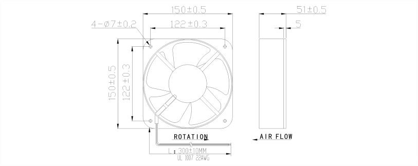 风扇安装尺寸图